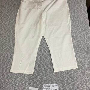 Isaac Mizrahi white capri pants women 26W=3X/4X. SKU-A63 #capri #summer
